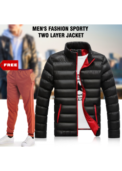Stylish Men's Fashion Sporty Two Layer Jacket, HD8